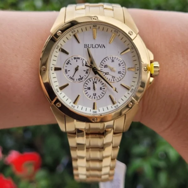 Relógio Bulova Masculino Analógico Metal Dourado -  WB21927H - Imagem 2