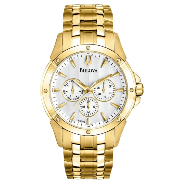 Relógio Bulova Masculino Analógico Metal Dourado -  WB21927H
