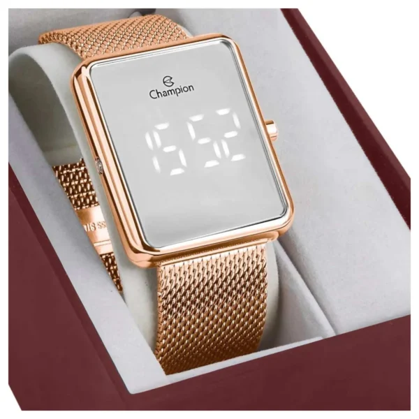 Relógio Champion Feminino Digital Metal Rosé - CH40080Z - Imagem 3