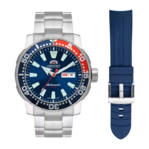 Relógio Orient Masculino Automático Metal Prata -  F49SS034 D1SX