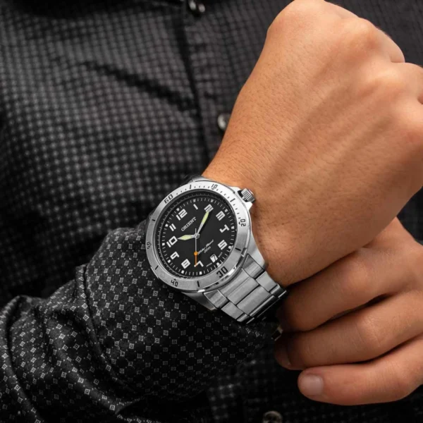 Relógio Orient Masculino Analógico Metal Prata -  MBSS1155A G2SX - Imagem 2