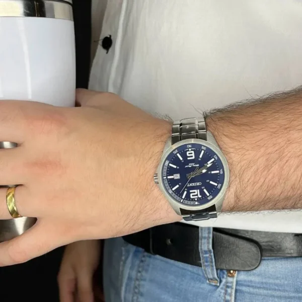 Relógio Orient Masculino Analógico Metal Prata -  MBSS1275 D2SX - Imagem 2