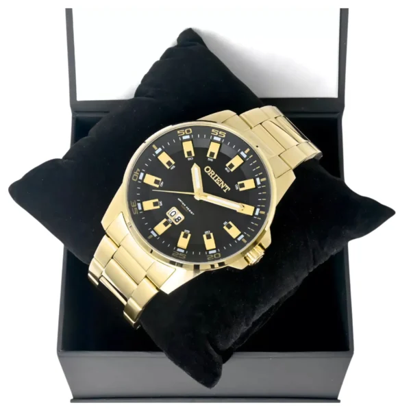 Relógio Orient Masculino Analógico Metal Dourado -  MGSS1218 P1KX - Imagem 3