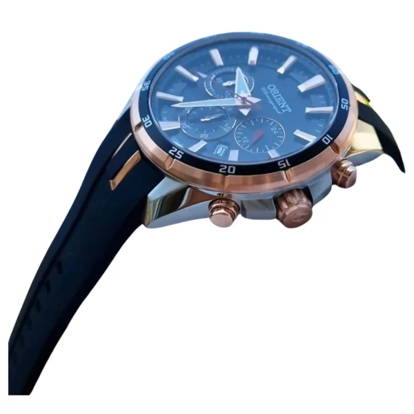 Relógio Orient Masculino Cronógrafo Silicone Preta -  MTSPC010 G1PX - Imagem 4