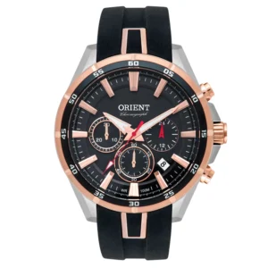 Relógio Orient Masculino Cronógrafo Silicone Preta -  MTSPC010 G1PX